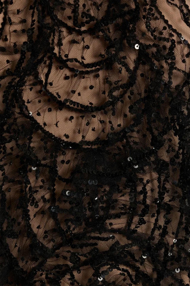 Valentino Garavani Sequin-Embellished Ruffled Tulle Mini Dress in Black, photo 4 of 4 from THE OUTNET