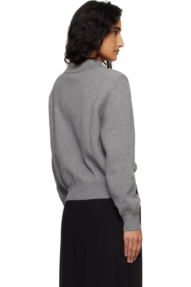 Dunst Gray Cashmere Collared Polo, photo 3 of 4 from SSENSE