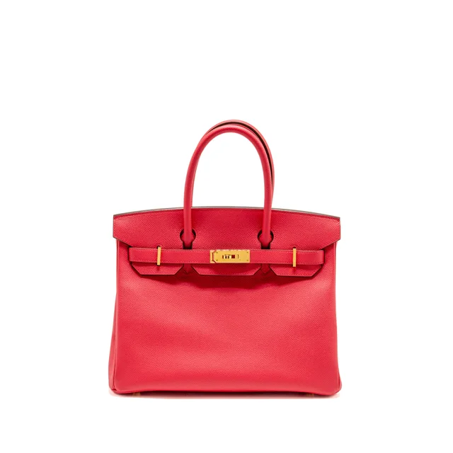 Hermès birkin 30 epsom rose extreme GHW stamp Y in Pink Epsom leather from EMIER