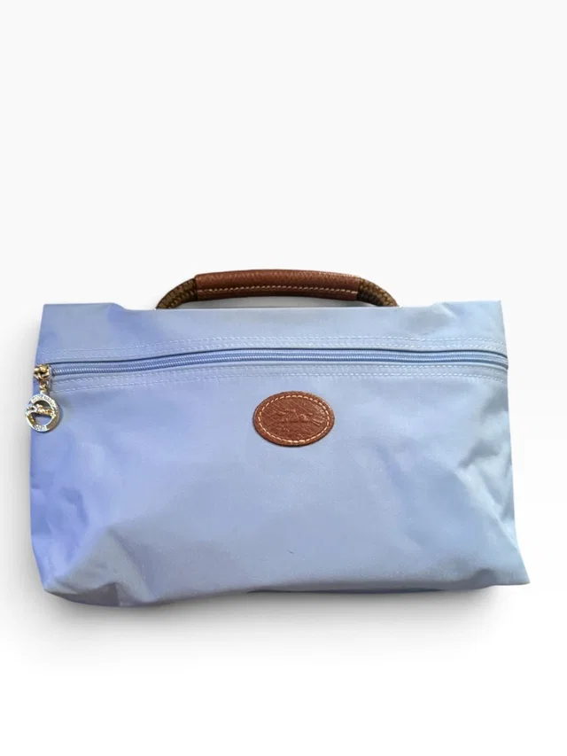 Longchamp Le Pliage Light Blue Cosmetic Case in red|brown|blue Nylon from Poshmark