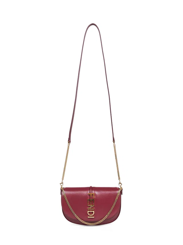 Fendi Fendigraphy Crossbody Bag — Red Calf Leather in Red Calfskin from HEWI