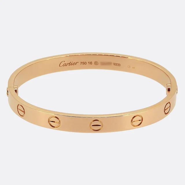 Cartier Classic Model LOVE Bangle Size 16 from The Vintage Jeweller