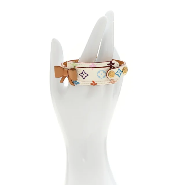 Louis Vuitton Monogram Multicolor Address Wish Bracelet White in White Canvas from FASHIONPHILE, photo 2 of 8