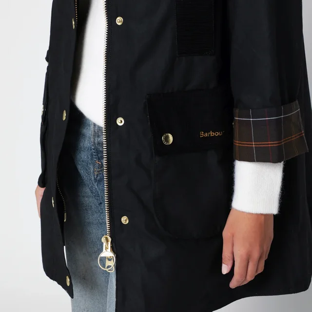 Barbour Tartan‑lined waxed trench coat, photo 2 of 2 from SENSER
