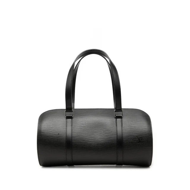 Black Louis Vuitton Epi Soufflot Handbag in Black Leather from Designer Revival