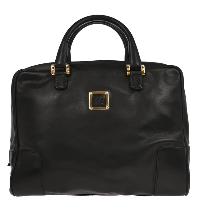 Loewe Black Leather Amazona 32 Handbag in Black Leather from AMORE Vintage Tokyo
