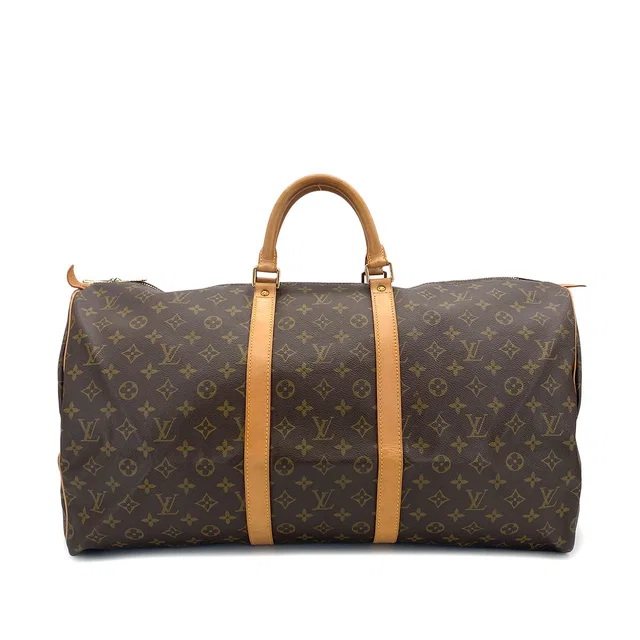 Louis Vuitton Monogram Keepall 55 Luggage Brown M41424 in Brown Coated canvas from Luxury Promise