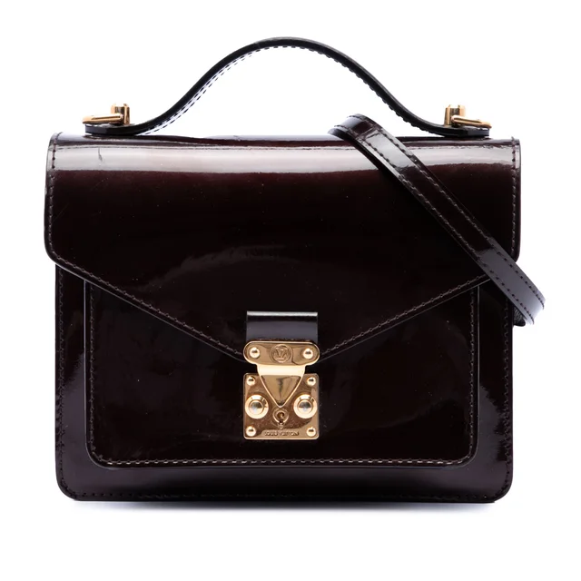 Purple Louis Vuitton Vernis Monceau BB Satchel in Purple Leather from Designer Revival, photo 1 of 1