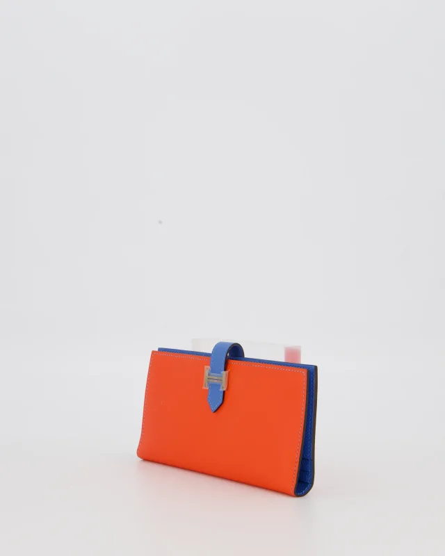 Hermès Bearn Verso Wallet in Blue Leather from Sellier, photo 8 of 12