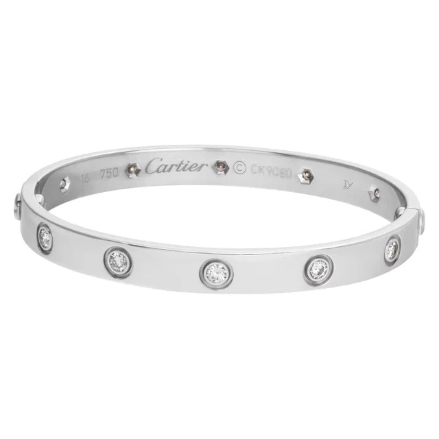 Cartier Love Bracelet in White White Gold from Gray And Sons