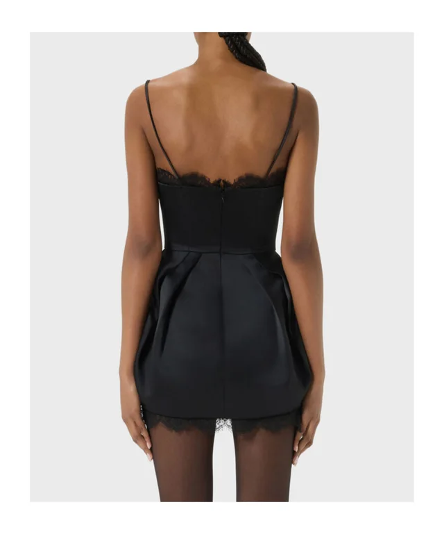 Blumarine lace-trim balloon mini dress, photo 4 of 4 from SENSER