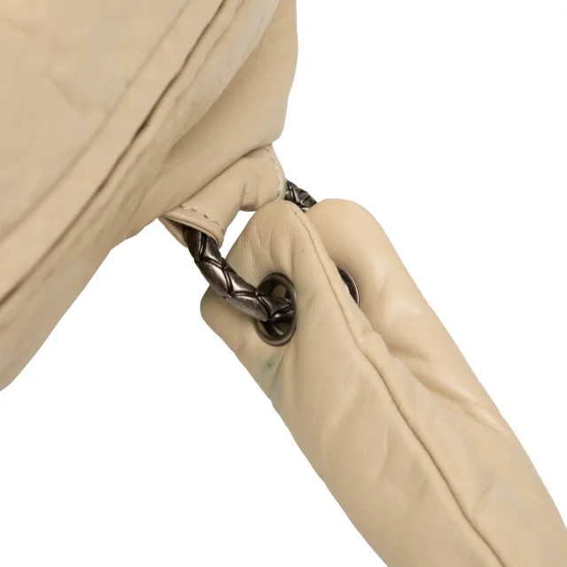 Beige Chanel CC Quilted Aged Calfskin Coco Rider Bowling Bag in Beige Calfskin from Designer Revival, photo 8 of 11