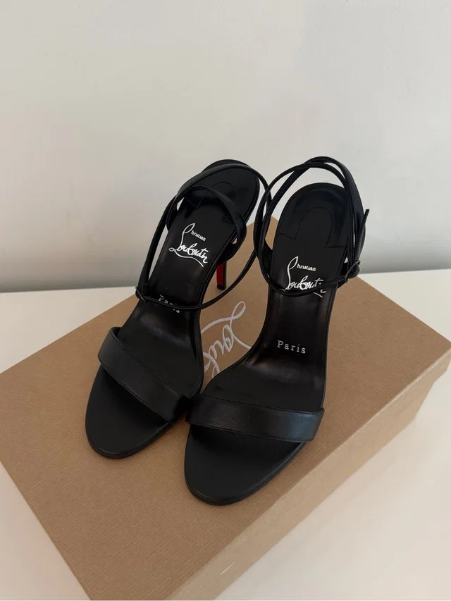 Christian Louboutin Miss Z 100mm Heels in black Leather from Poshmark