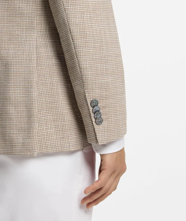 BOSS Hutson Cotton-Blend Sport Jacket in Olive 66% cotton, 20% viscose, 12% linen, 2% elastane, photo 5 of 7 from Harry Rosen