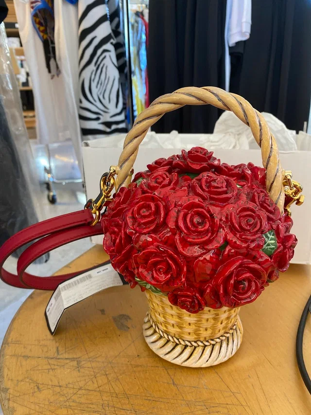 Dolce & Gabbana Bag rose basket red 79a in Red from Luxury Promise