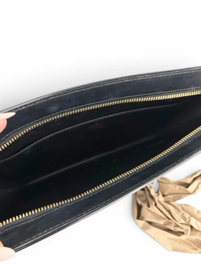 Louis Vuitton Black Epi Vintage Zip Top Clutch in Black Leather from Season 2 Consign, photo 10 of 10