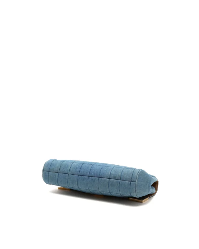 Chanel CC Denim Chocolate Bar Flap Bag in Brown Denim from A Retro Tale, photo 5 of 8