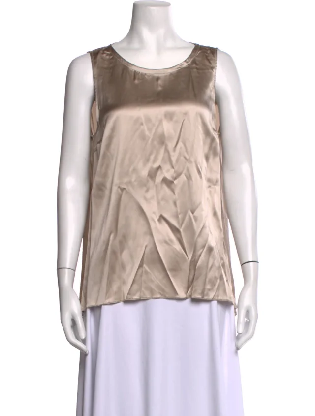 Brunello Cucinelli Crew Neck Sleeveless Top from The RealReal