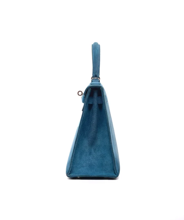 Hermès Kelly 25 Sellier Doblis Blue Thalassa PHW #H in Blue Leather from Luxury Promise, photo 4 of 15