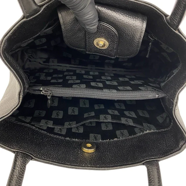 Saint Laurent Leather Handbag in Black Leather from LuxUness, photo 9 of 10