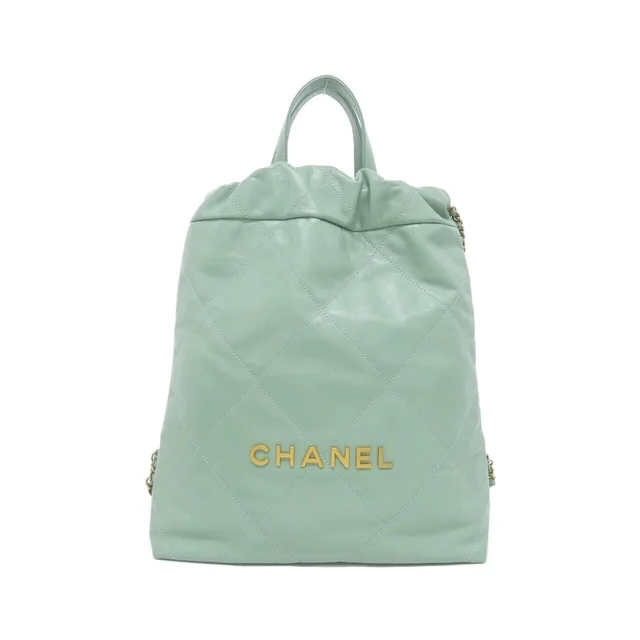 Chanel シャネル シャネル22 ライン AS3859 リュックサック in LIGHT GREEN(ライト グリーン) / MAT GOLD(マットゴールド)金具 from KOMEHYO