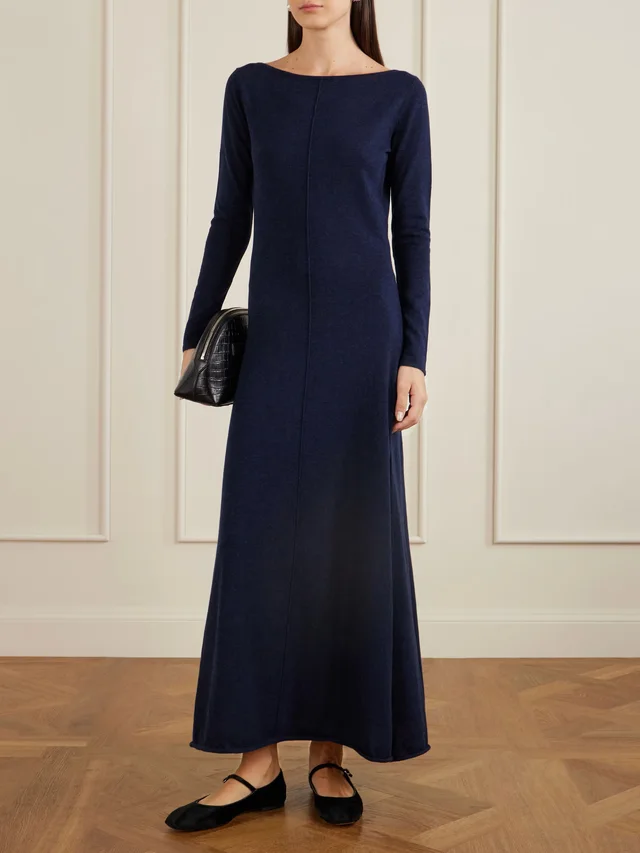 THE ELDER STATESMAN Cashmere maxi dress in Blue, photo 2 of 2 from NET-A-PORTER (Canada)