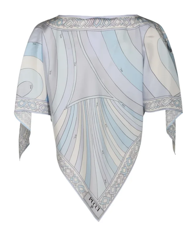 Emilio Pucci PUCCI Printed Handkerchief-Hem Top, photo 2 of 4 from SENSER