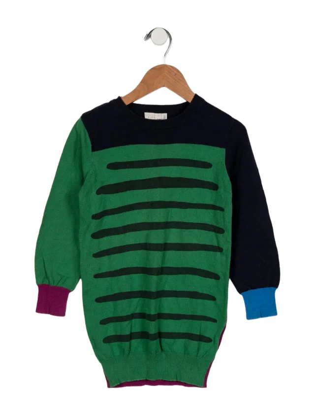 Stella McCartney Girls' Knit Long Sleeve Sweater in green from The RealReal