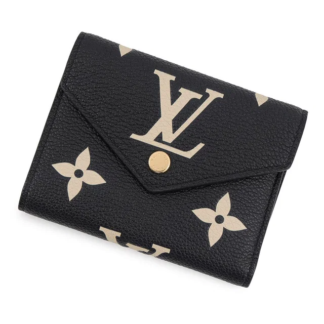 Louis Vuitton Portefeuille Victorine Noir/BeigeM80968 Monogram Empreinte Leather in Black Leather from GALLERY RARE