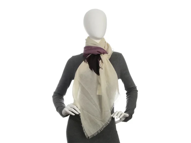 Balenciaga and Purple Cashmere Shawl in White Cashmere from Ann's Fabulous Finds, photo 5 of 5
