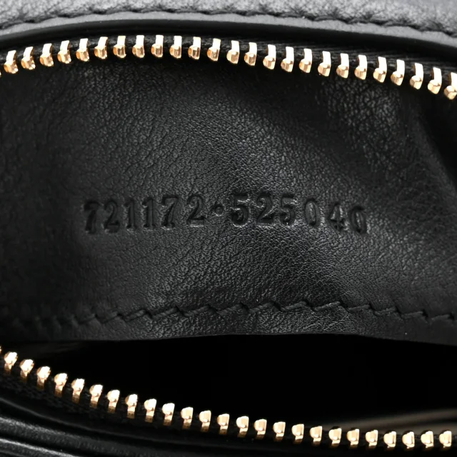 Gucci Roxy Calfskin Web Medium Blondie Top Handle Shoulder Flap Bag Black in Black Calfskin from FASHIONPHILE, photo 7 of 10