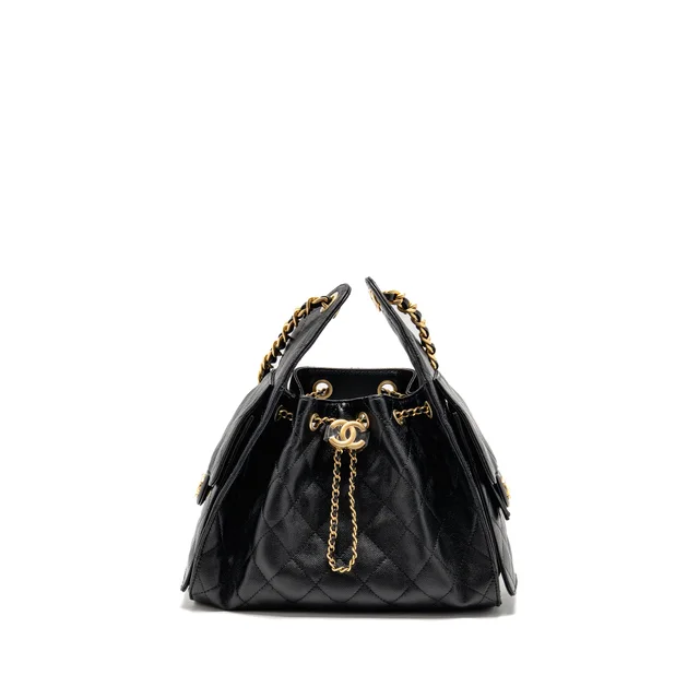 Chanel Small 25 Bag Caviar black GHW (Microchip) in Black Caviar leather from EMIER
