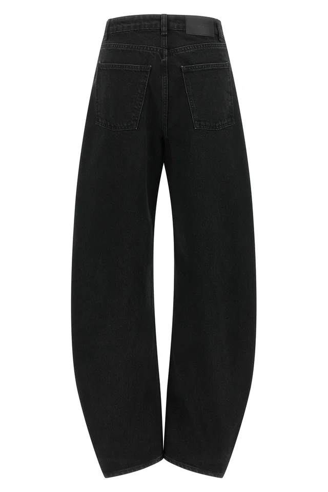 ROTATE Draped Barrel Leg Denim Jeans, photo 2 of 5 from SENSER