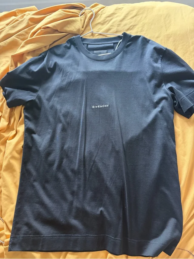 Givenchy Short Sleeve Crewneck T-Shirt With White Logo in black from Poshmark
