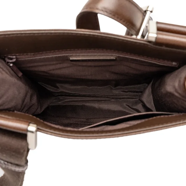 Beige Burberry House Check Canvas Crossbody in Beige Canvas from Designer Revival, photo 4 of 6