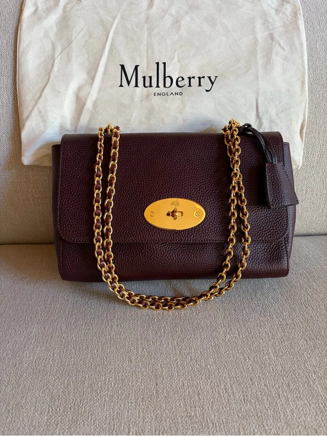 Mulberry Medium Lily In Oxblood Pebbled Leather in gold|brown|red Leather from Poshmark