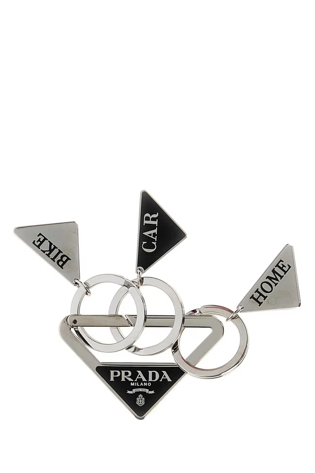 Prada Key Case — Silver Keychains in Silver from HEWI