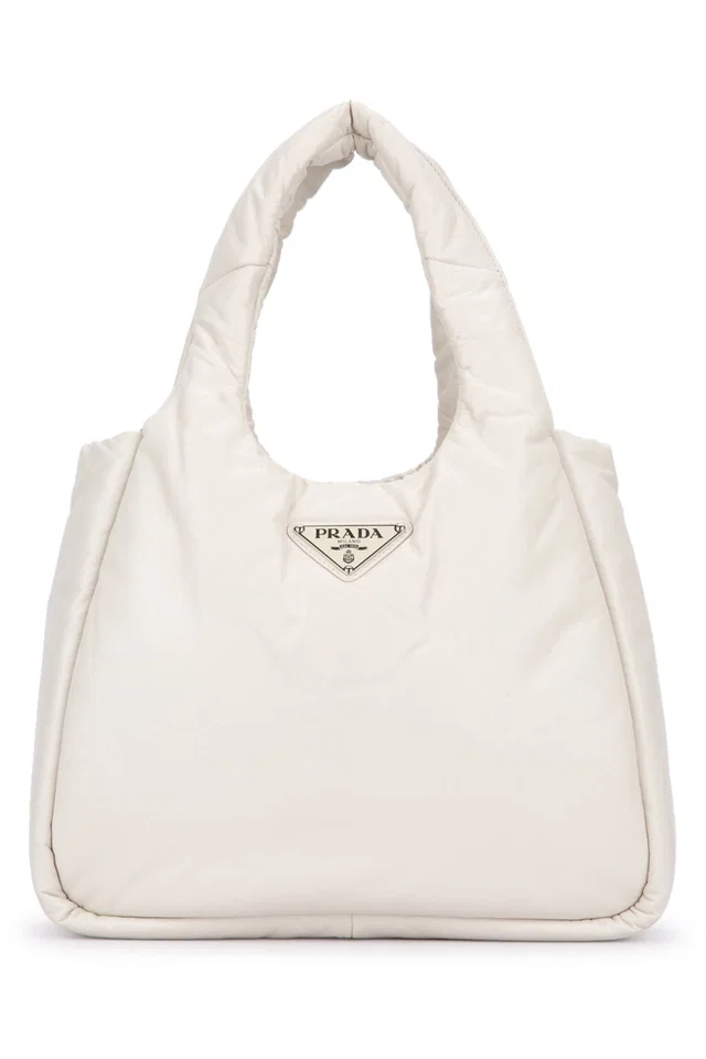 Prada Shoulder Bag — White Agnello in White Lambskin from HEWI