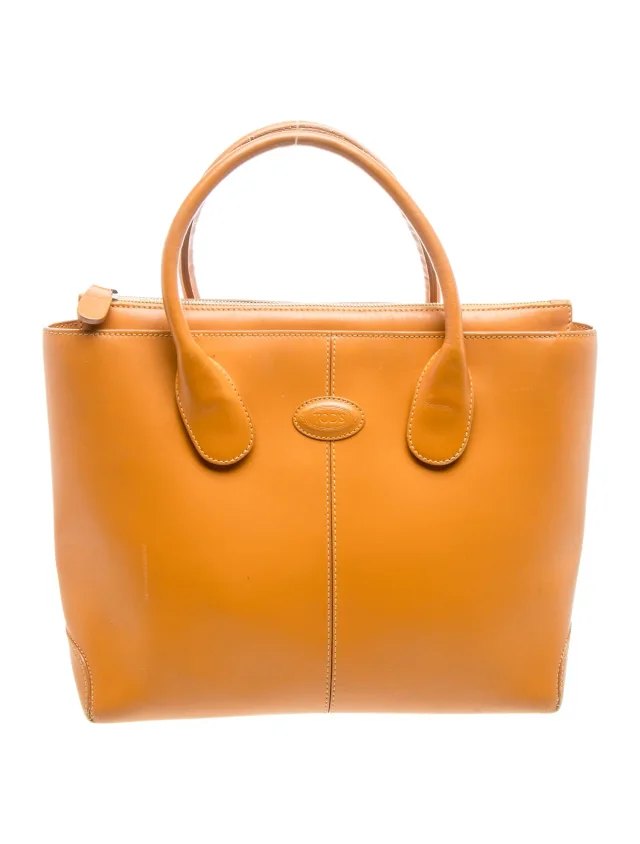 Tod's Top Handle handbags in orange Leather from The RealReal, photo 1 of 1