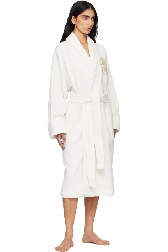 Versace White Medusa Gala Bathrobe, photo 4 of 4 from SSENSE