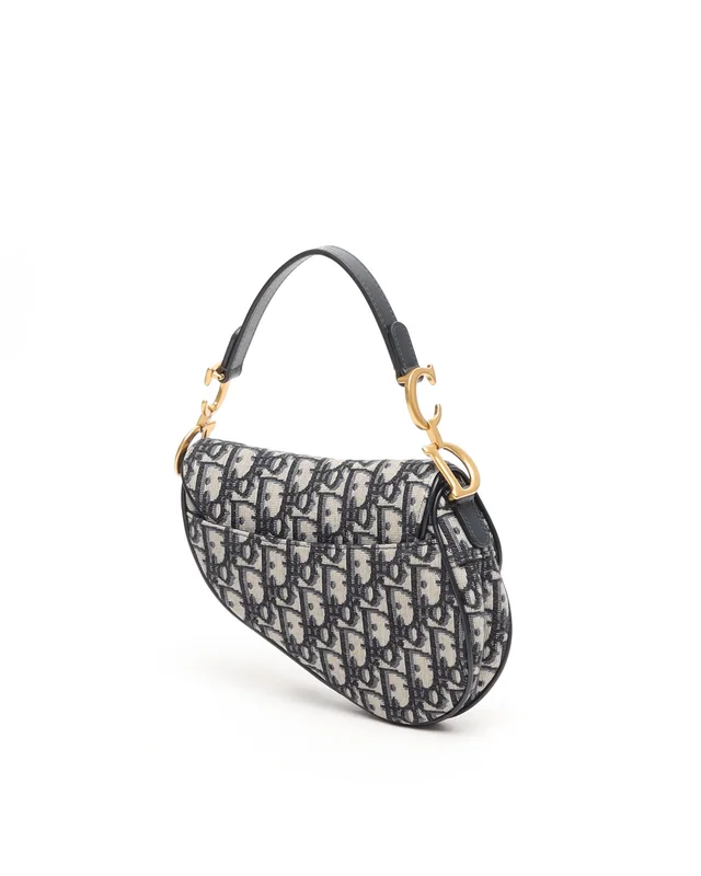 Dior Mini Oblique Saddle Bag in Canvas from A Retro Tale, photo 3 of 11