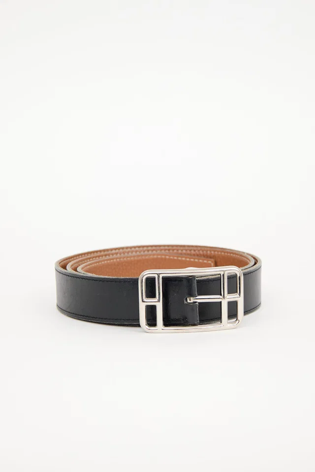 Hermès 2007 Reversible Cape Cod 32 Belt in Togo leather from VSP Consignment