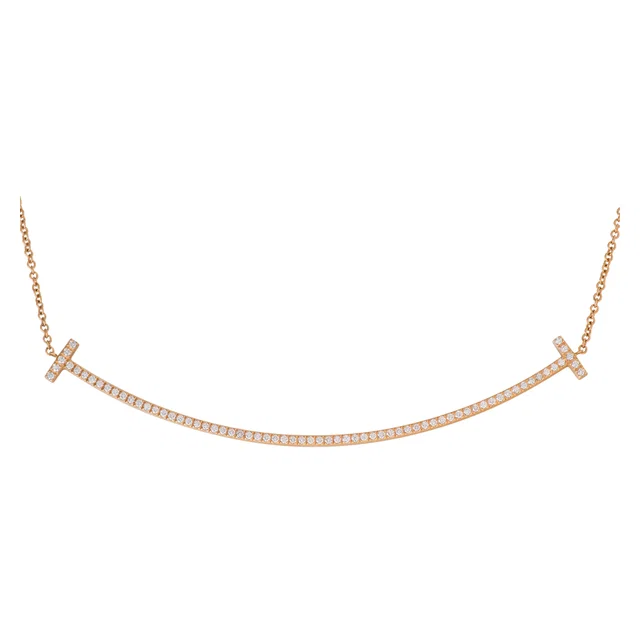 Tiffany & Co. Smile Necklace in Pink Rose Gold from Gray And Sons