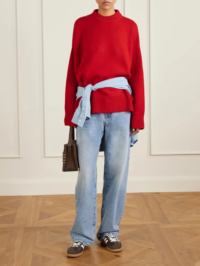 THE ELDER STATESMAN Pali cashmere sweater in Red, photo 2 of 2 from NET-A-PORTER (Canada)