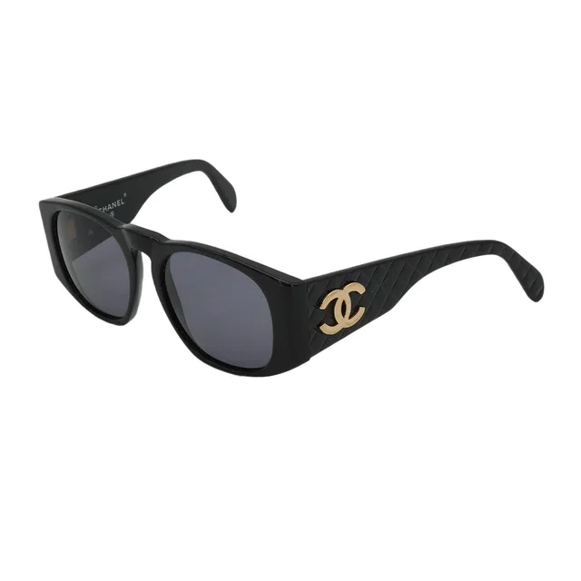 Chanel Vintage Cocomark Matelasse Sunglasses Black Eyewear in Black from Luxury Promise