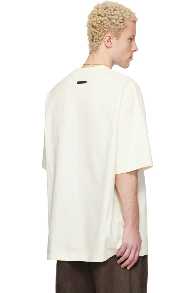 Fear of God ESSENTIALS Off-White Signature 90s Short Sleeve T-shirt, photo 3 of 4 from SSENSE