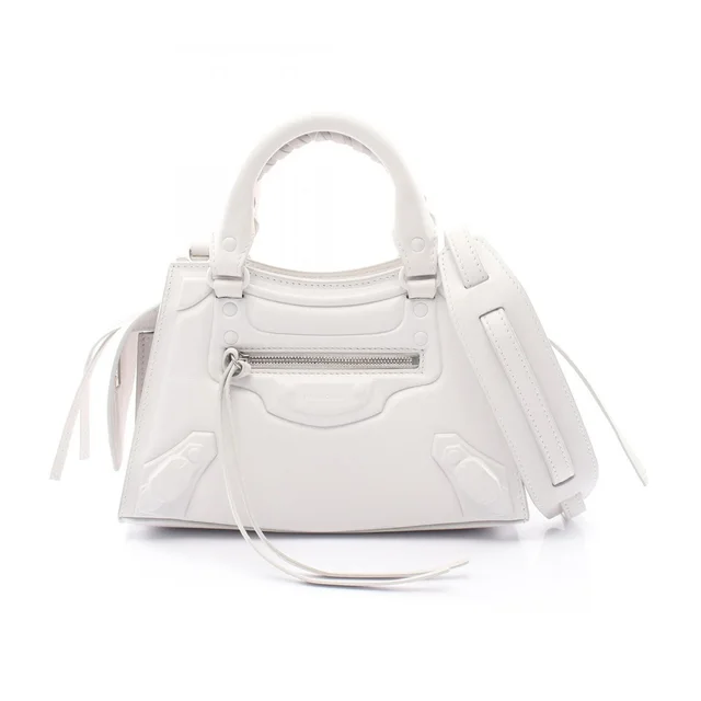 Balenciaga Handbag Neo Class City Mini 2-Way White Leather Neo Classic in White Leather from The Reluxe