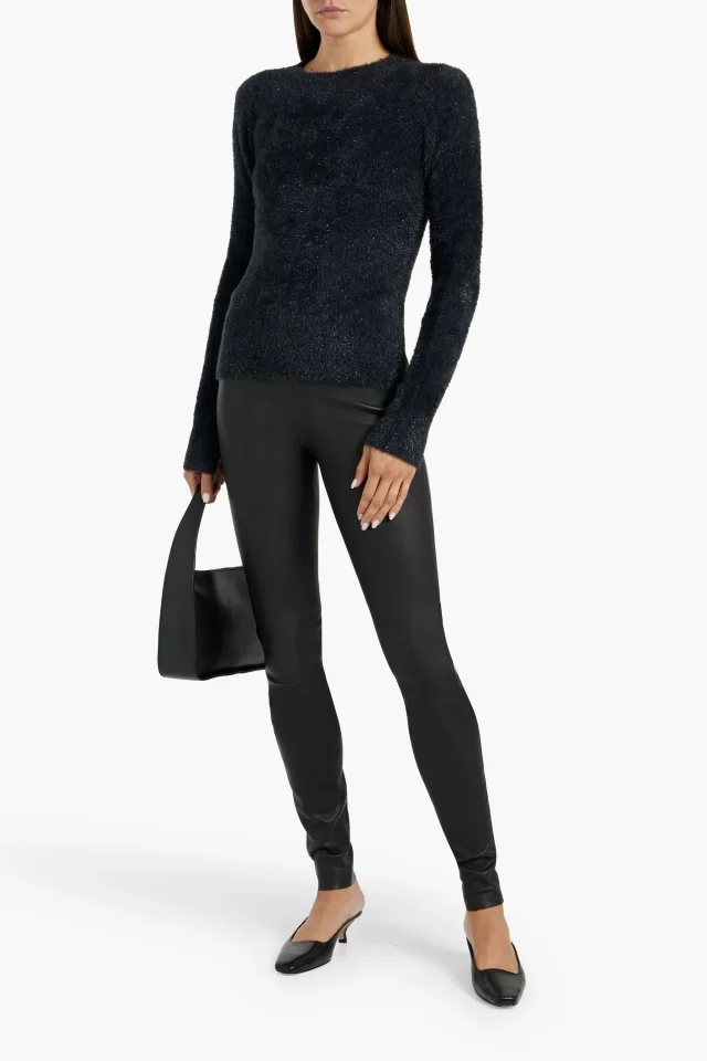 Vince Metallic Knitted Crew Neck Sweater, photo 2 of 4 from THE OUTNET
