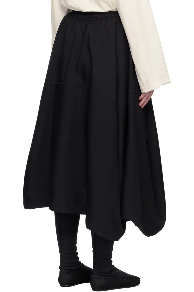 Y-3 Black Sport Uniform Midi Skirt, photo 3 of 4 from SSENSE