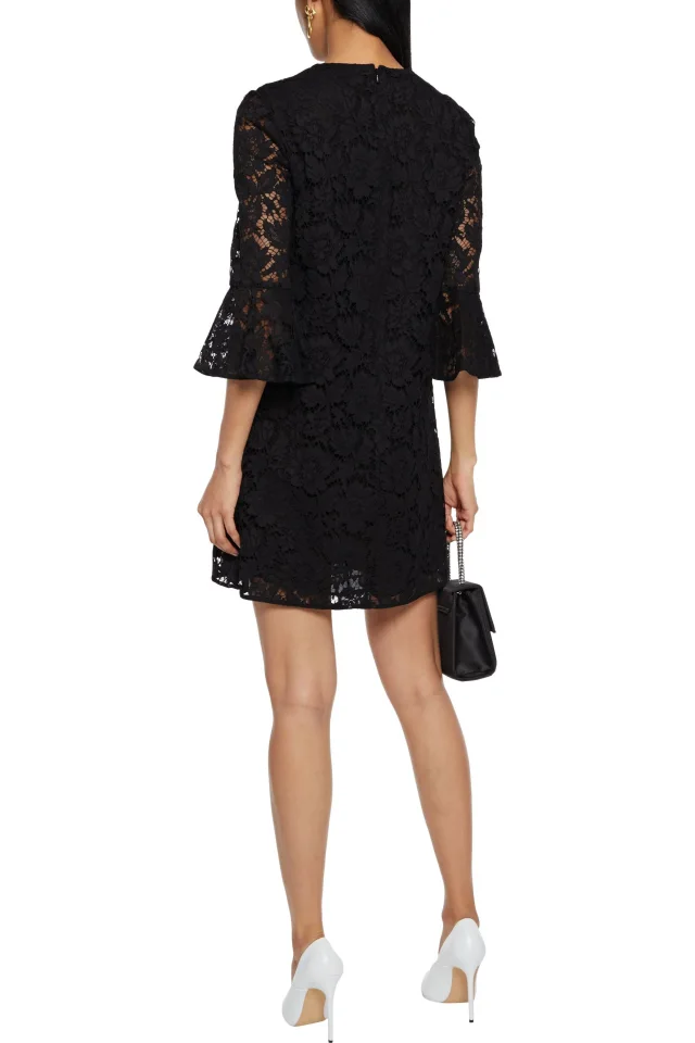 Valentino Garavani Corded Lace Mini Dress in Black, photo 3 of 4 from THE OUTNET